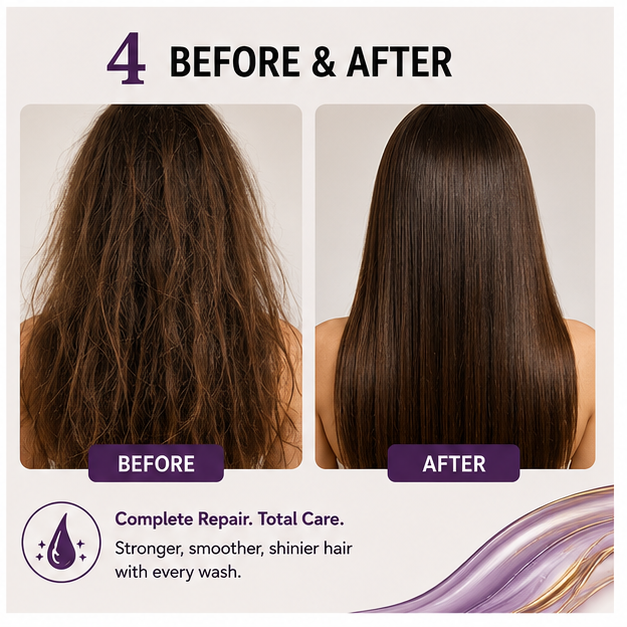 Glowplix 7 in 1 Repair Shampoo with Biotin & Fenugreek, 200 ml