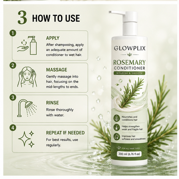 Glowplix Rosemary Conditioner Nourish & Smooth, 200 ml