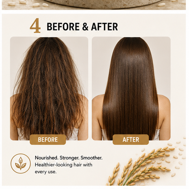 Glowplix Rice Water Conditioner, Nourish & Smooth, 200 ml
