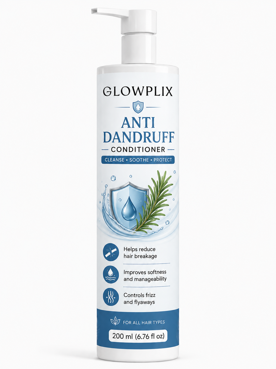 Glowplix Anti Dandruff Conditioner for All Hair Types, 200 ml