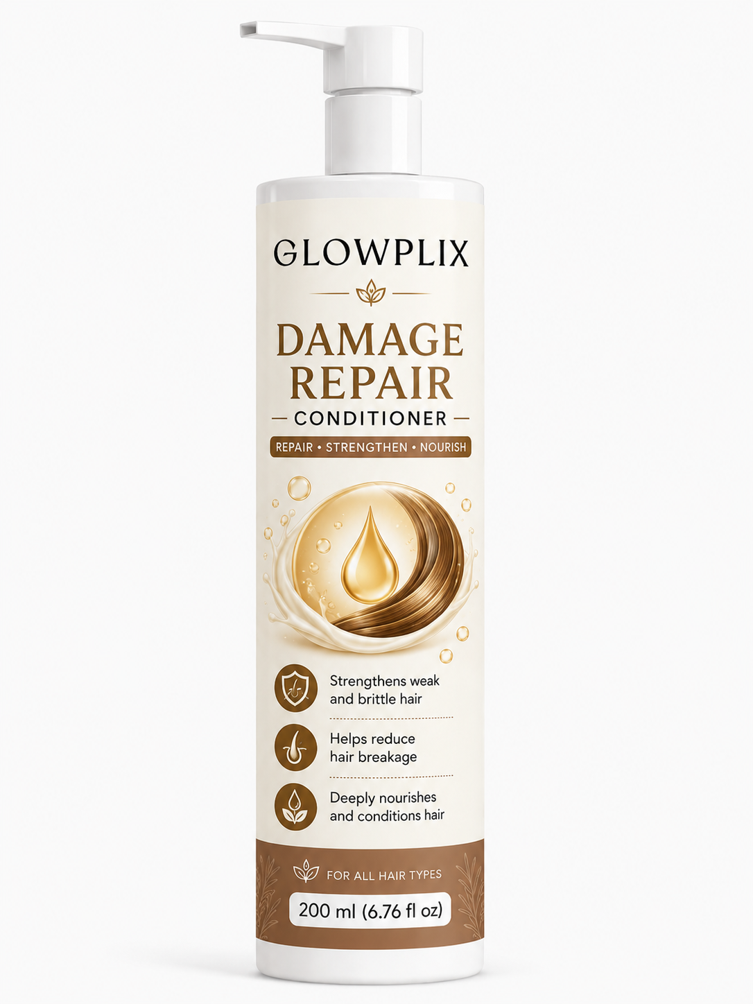 Glowplix Damage Repair Conditioner for All Hair Types, 200 ml