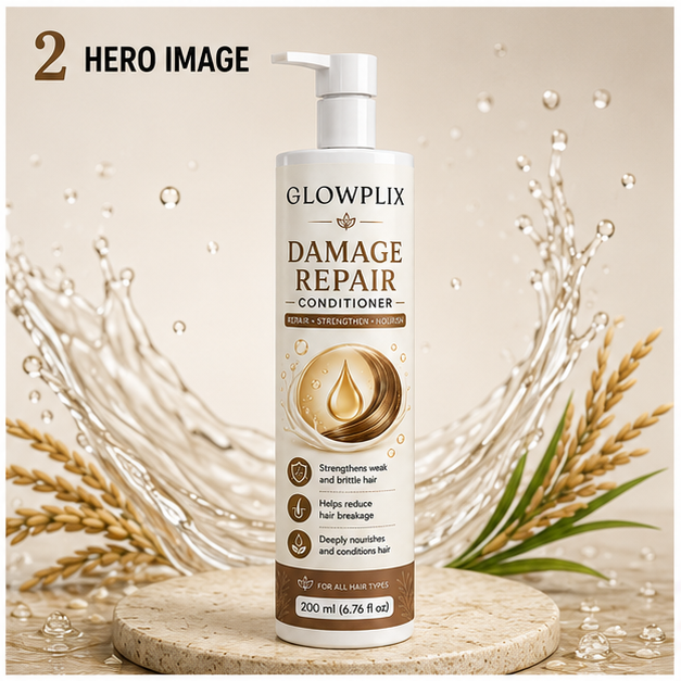 Glowplix Damage Repair Conditioner for All Hair Types, 200 ml