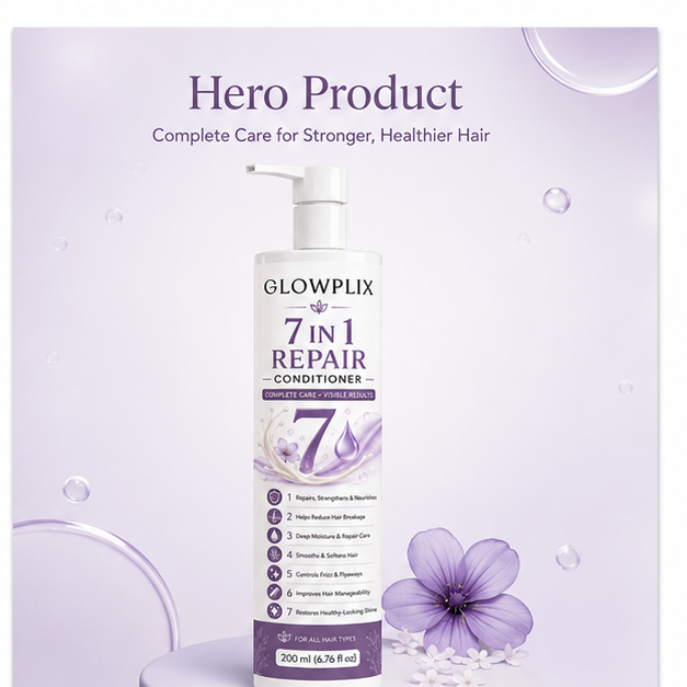 Glowplix 7 in 1 Repair Conditioner for All Hair Types, 200 ml