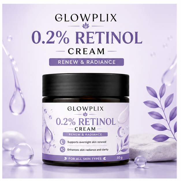 Glowplix 0.2% Retinol Cream for All Skin Types, 50 g