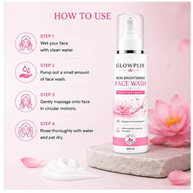 Glowplix Skin Brightening Face Wash, 100 ml