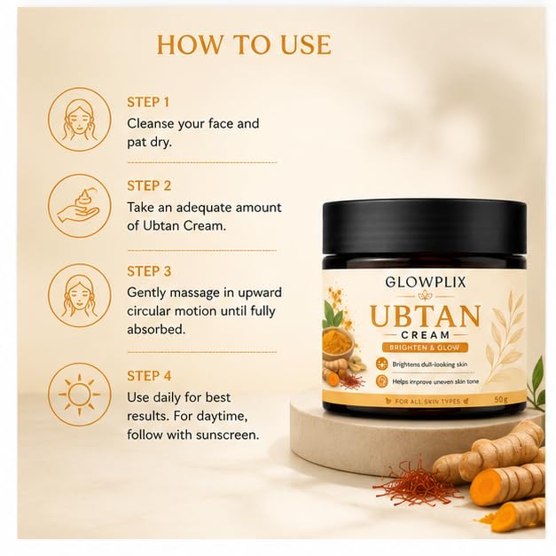Glowplix Ubtan Cream for Brighten & Glow, 50 g