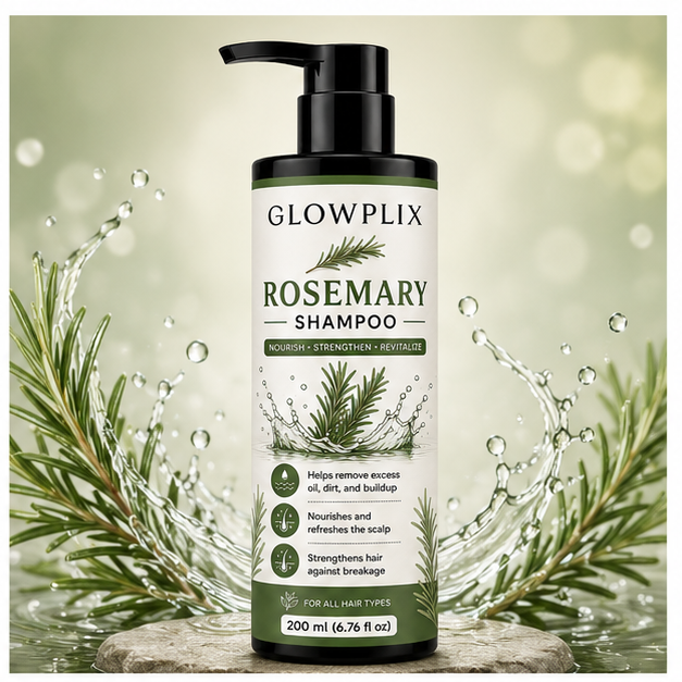 Glowplix Rosemary Shampoo for All Hair Types, 200 ml