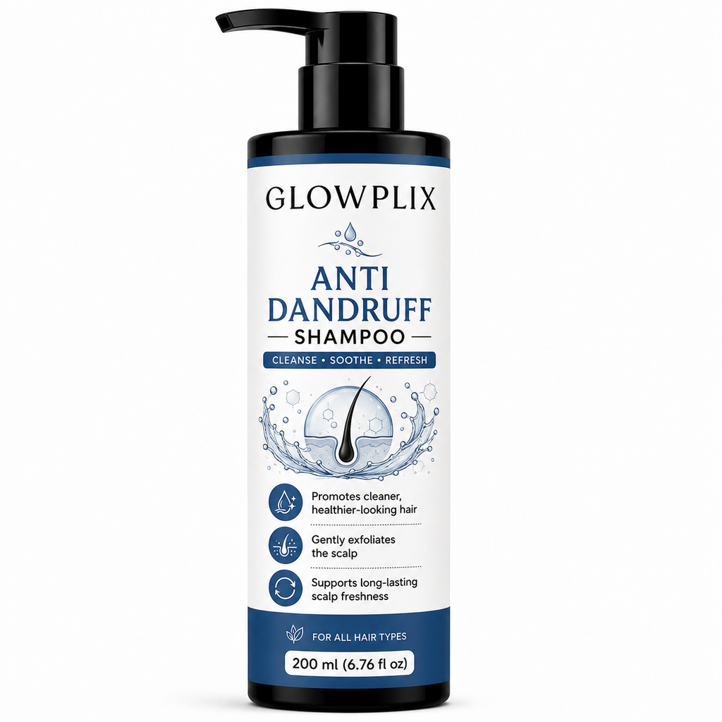 Glowplix Anti Dandruff Shampoo for All Hair Types, 200 ml